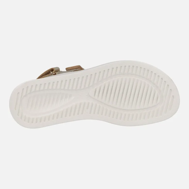 Sandalias de mujer con cuña de goma en Taupe