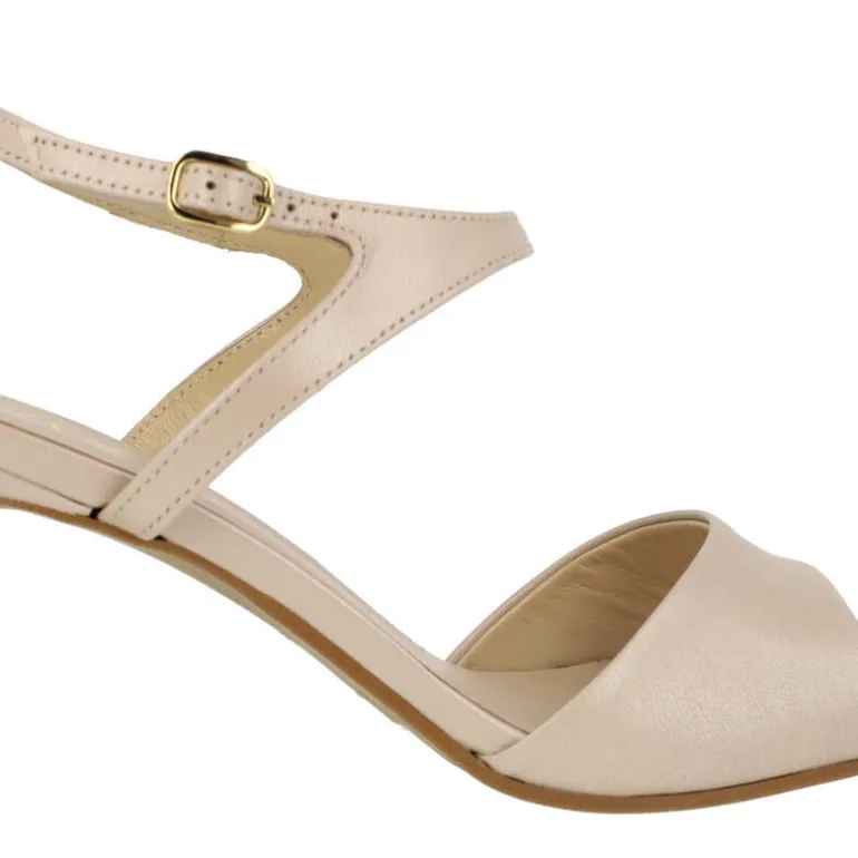 Sandalias de piel Alexia con pulsera al tobillo