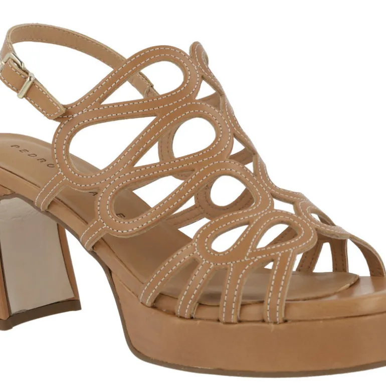 Sandalias de piel Asan con tacón ancho y plataforma