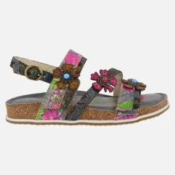 Sandalias de piel combinadas Laura vita Bryciano 05