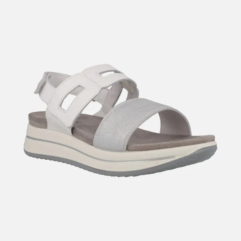 Sandalias de piel combinadas con cierre de velcro