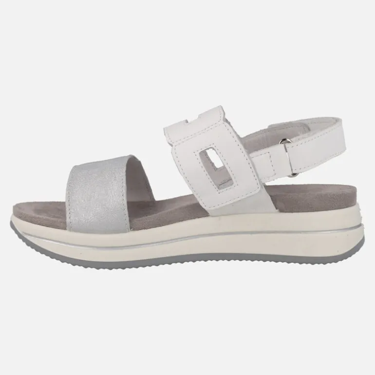 Sandalias de piel combinadas con cierre de velcro