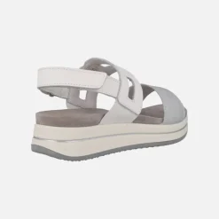 Sandalias de piel combinadas con cierre de velcro