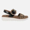 Sandalias de piel con cierre de velcro y piso High soft