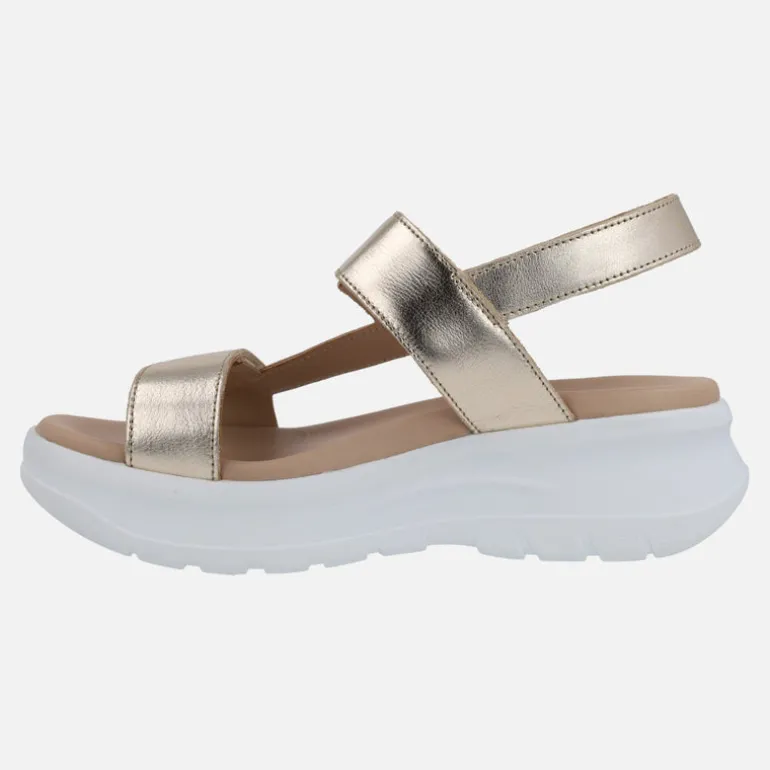 SANDALIAS DE PIEL CON CIERRE DE VELCRO PANAMA JACK NOOR SHINE