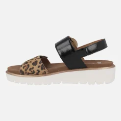 Sandalias de piel con cierre de velcro y piso High soft