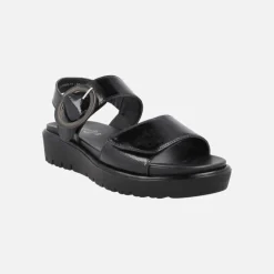 Sandalias de piel con cierre de velcro y piso High soft