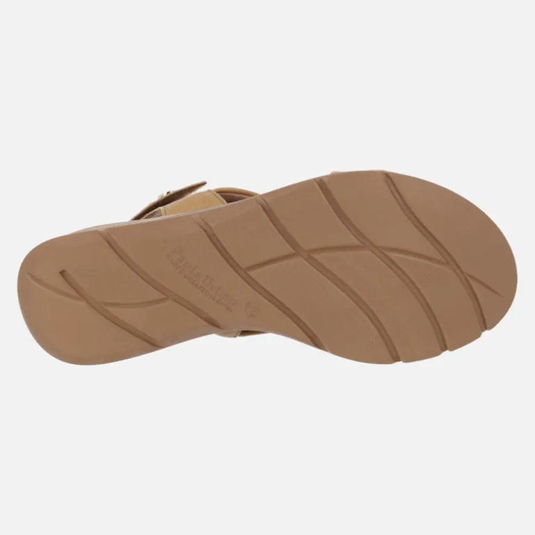 Sandalias de piel con cierre de velcro y detalle de nudo