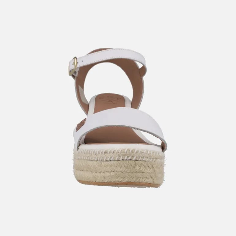 Sandalias de piel con cuña de yute y plataforma Arambol