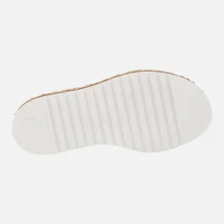 Sandalias de piel con hebillas y plataforma de rafia Collao Bombay