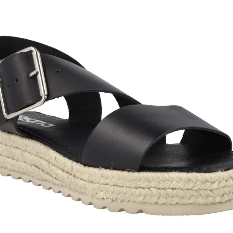 Sandalias de piel con piso de esparto Tiziana
