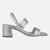 SANDALIAS DE PIEL CON TIRAS Y TACÓN ancho