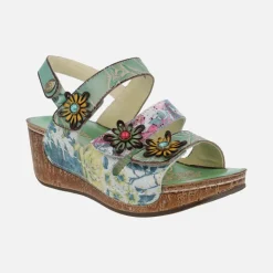 Sandalias de piel con tres tiras de velcros Dino 32