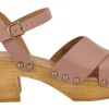 Sandalias de piel Cris con tiras cruzadas y tachas