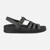 Sandalias de piel estilo cangrejeras con planta BIO