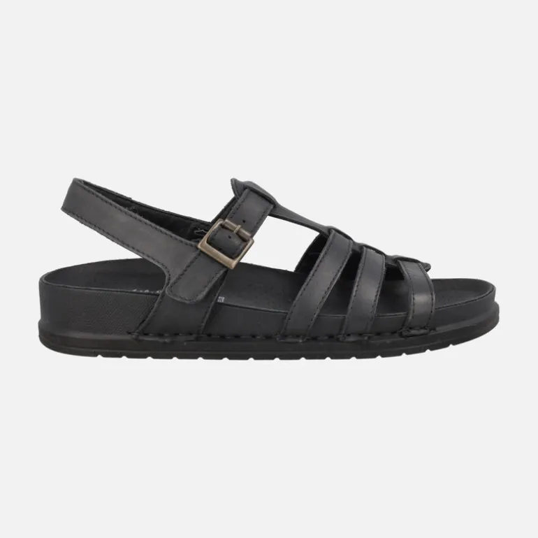 Sandalias de piel estilo cangrejeras con planta BIO