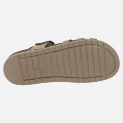 Sandalias de piel estilo cangrejeras con planta BIO