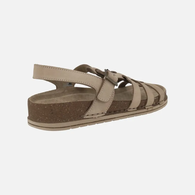 Sandalias de piel estilo cangrejeras con planta BIO