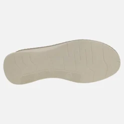 Sandalias de piel metalizada dorada con cuña baja