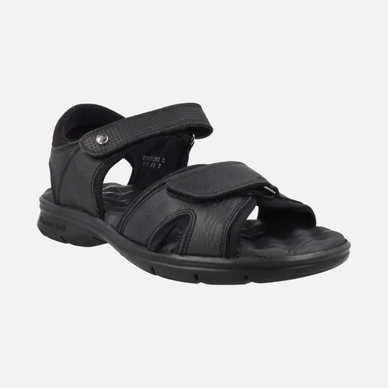 Sandalias de piel para hombre con cierre de velcro Sanders Basics