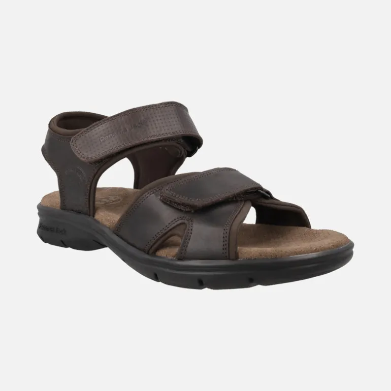 Sandalias de piel para hombre con cierre de velcro Sanders Basics