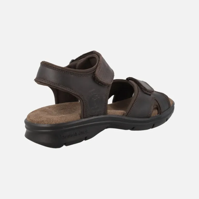 Sandalias de piel para hombre con cierre de velcro Sanders Basics