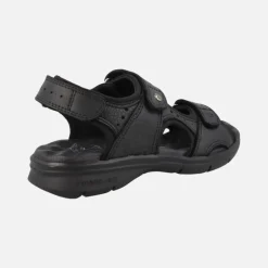 Sandalias de piel Salton con forro de lycra y cierre de velcro