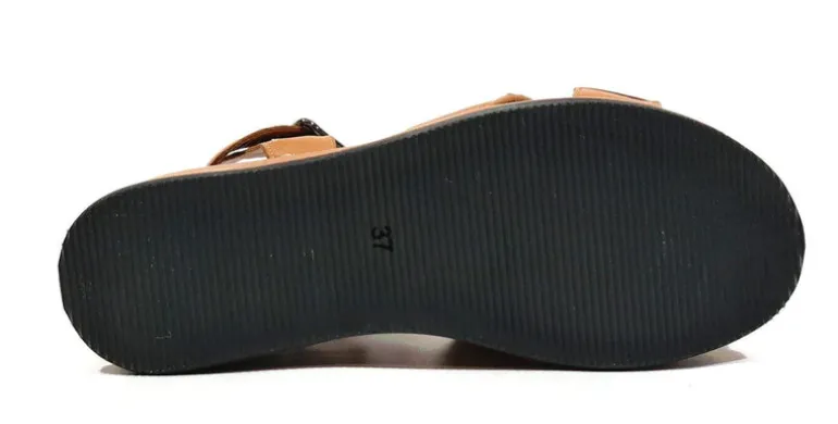 Sandalias de plataforma con tiras cruzadas mujer