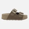 Sandalias de plataforma en piel serraje con hebillas Wiwi 003