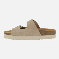 Sandalias de serraje estilo bio con plataforma