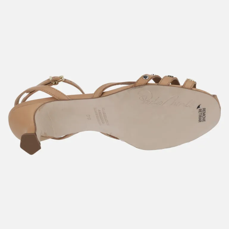 SANDALIAS DE TACÓN FINO CON PULSERA ESTILO CANGREJERAS JASPER