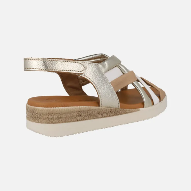 Sandalias de tiras combinadas con cierre de velcro al talón