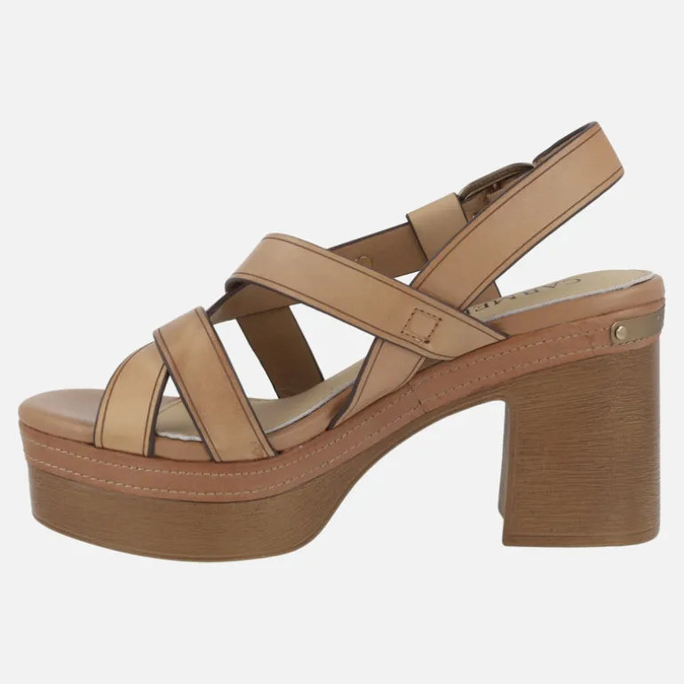 Sandalias de tiras con tacón alto y plataforma