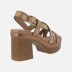 Sandalias de tiras con tacón alto y plataforma