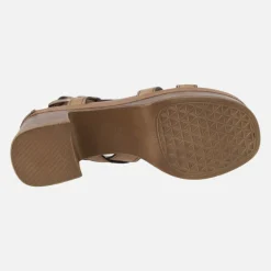 Sandalias de tiras con tacón alto y plataforma