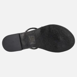 Sandalias de tiras en negro con strass 27-TC de Nicolas Lainas