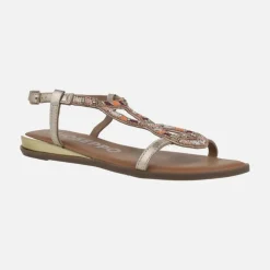 Sandalias doradas con pedrería Mulion