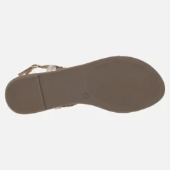 Sandalias doradas con pedrería Mulion