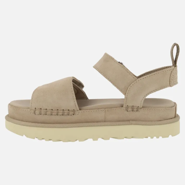 Sandalias en ante beige con cierre de velcro Ugg Goldenstar