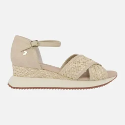 Sandalias en rafia beige para mujer Rinsey