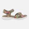 Sandalias estampadas de piel con velcros Noja Tropical