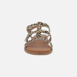 Sandalias estilo romanas en animal print leopardo con hebillas