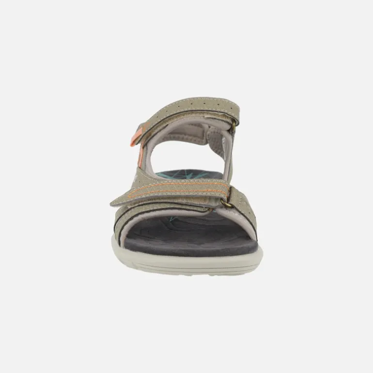 Sandalias Finisterre 04 en tejido beige con cierre de velcros