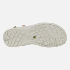 Sandalias Finisterre 04 en tejido beige con cierre de velcros