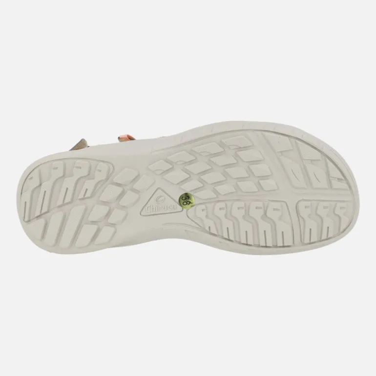 Sandalias Finisterre 04 en tejido beige con cierre de velcros