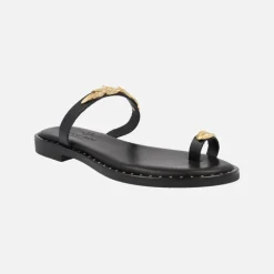Sandalias griegas tipo esclavas en Negro