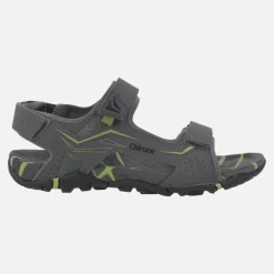 Sandalias grises para hombre con cierres de velcro Jerez 01