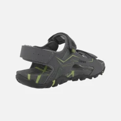 Sandalias grises para hombre con cierres de velcro Jerez 01