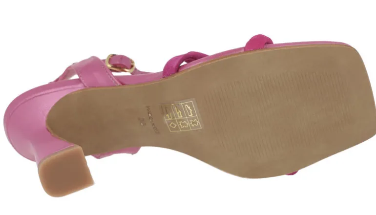 Sandalias Kate con tacón alto y pulsera al tobillo