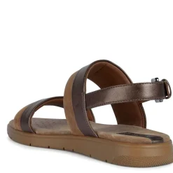 Sandalias multimaterial Dandra Bronce camel